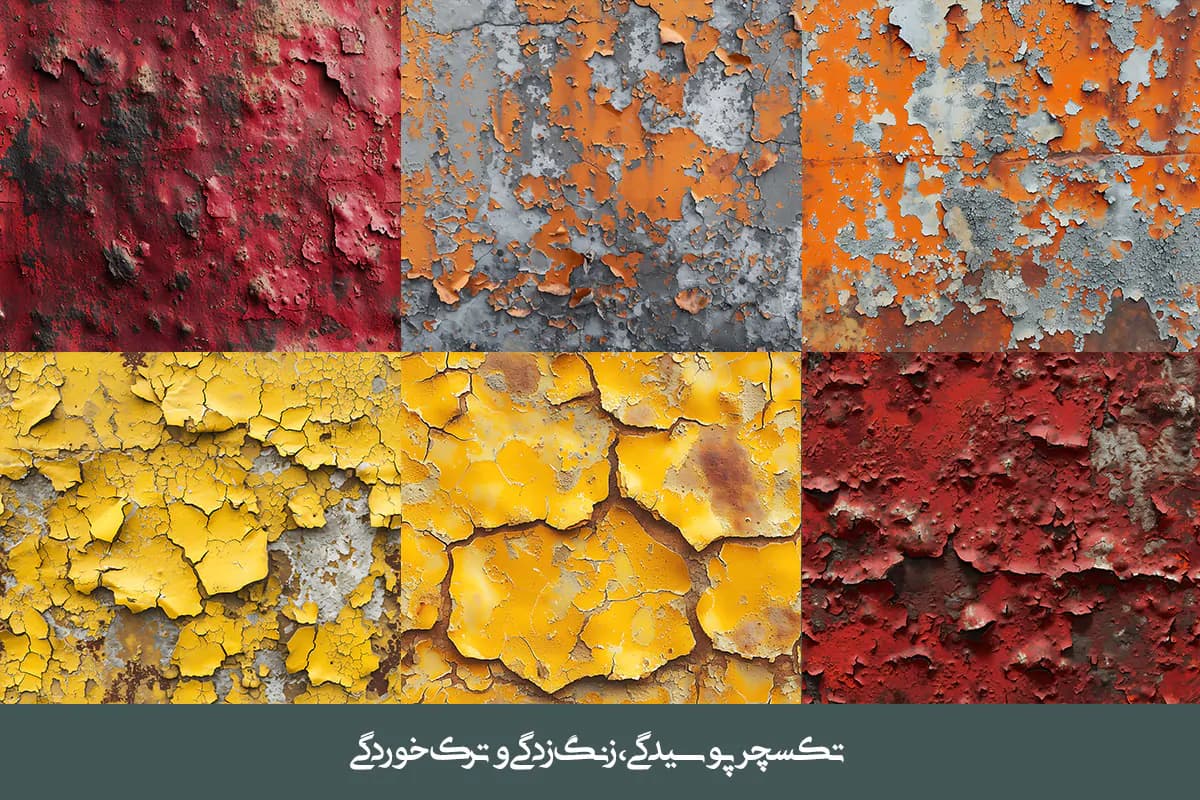 44 تکسچر زنگ زدگی پوسیدگی و ترک خوردگی — تصویر ۶