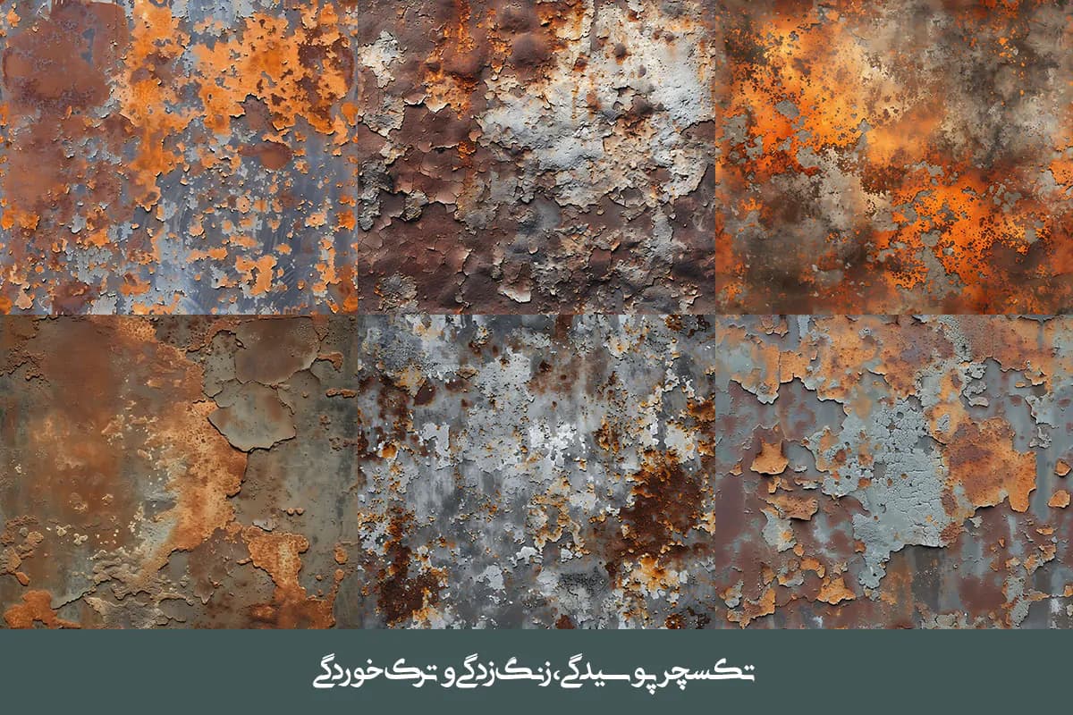 44 تکسچر زنگ زدگی پوسیدگی و ترک خوردگی — تصویر ۲