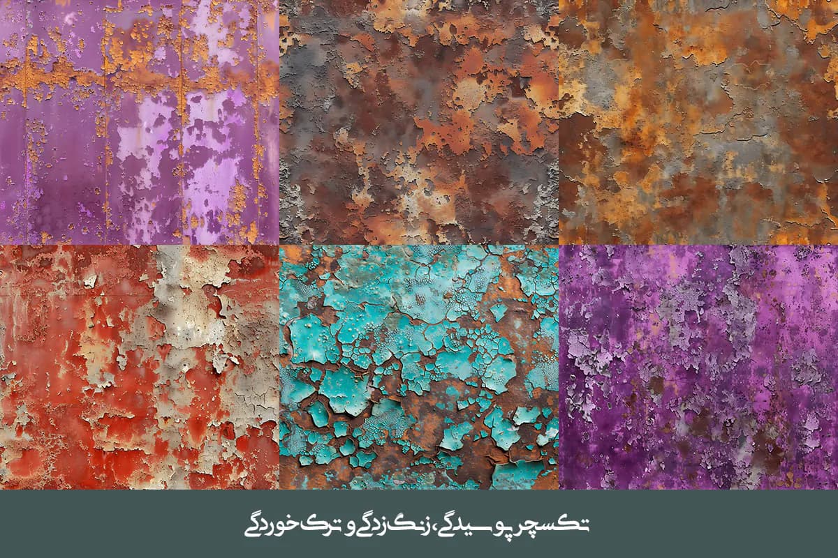 44 تکسچر زنگ زدگی پوسیدگی و ترک خوردگی — تصویر ۷