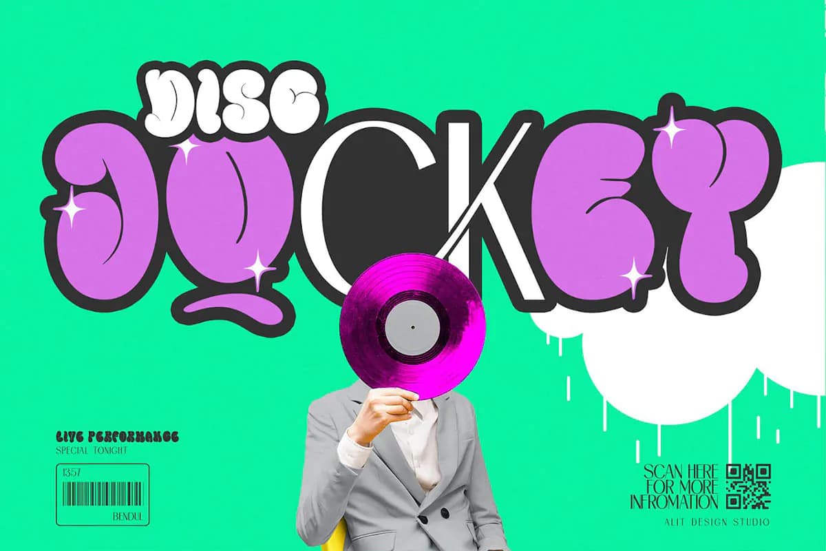 فونت گرافیتی کلاسیک Mamboo Bubble — تصویر ۴