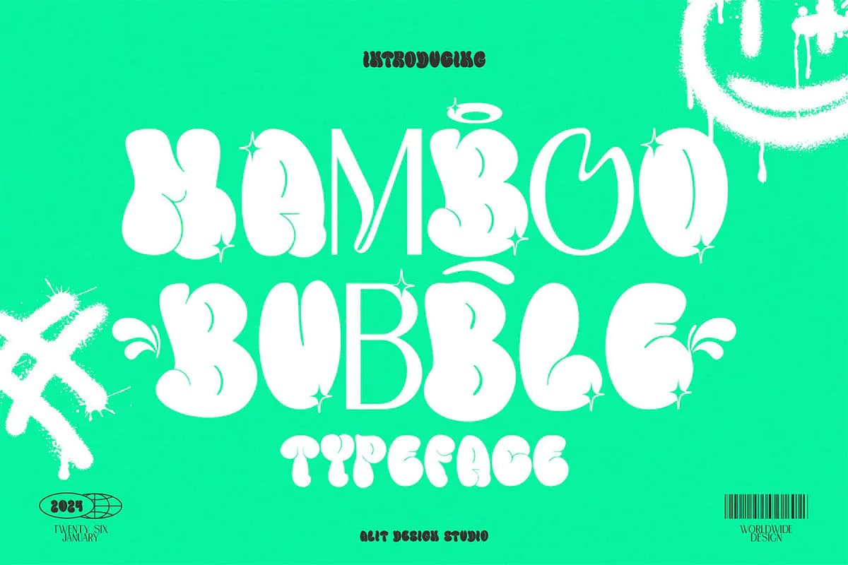 فونت گرافیتی کلاسیک Mamboo Bubble