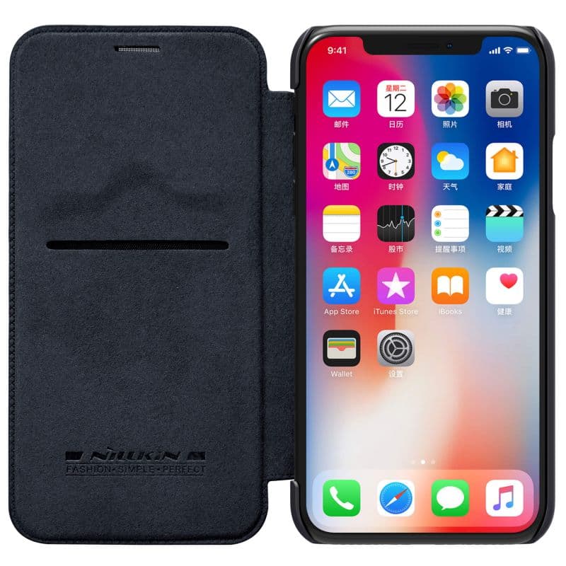 کیف چرمی نیلکین آیفون Nillkin Qin Leather Case iPhone XS — تصویر ۴