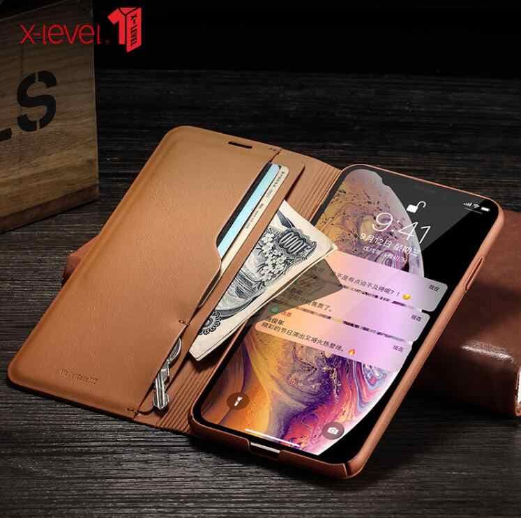 کیف محافظ چرمی آیفون 11 برند X-Level Wallet