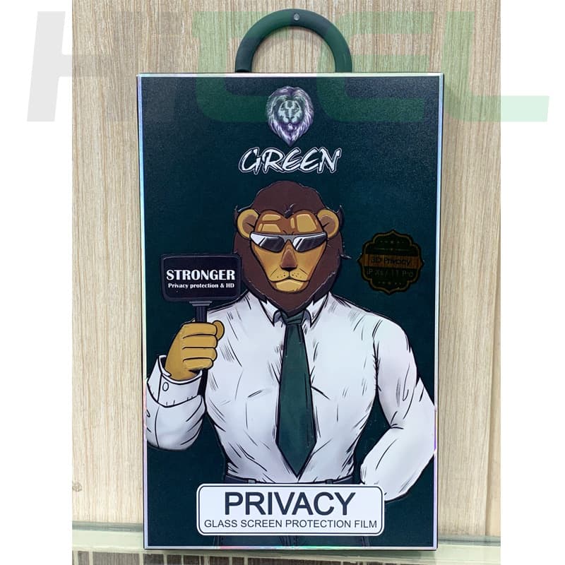 محافظ صفحه گلس آیفون 11 پرو مکس مات مخفی Privacy برند Green — تصویر ۲