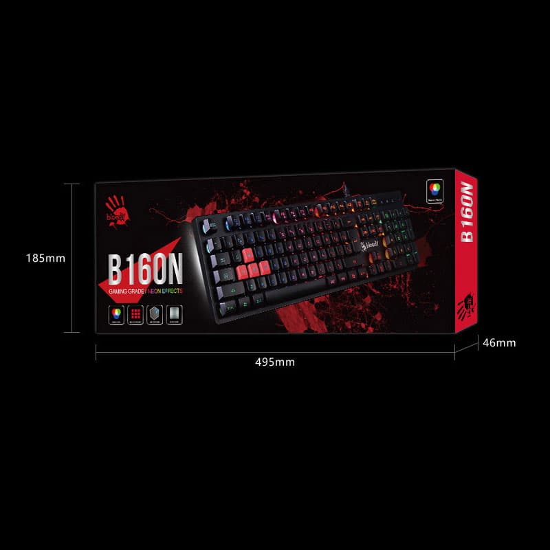 کیبورد گیمینگ مخصوص بازی B160N برند Bloody — تصویر ۴