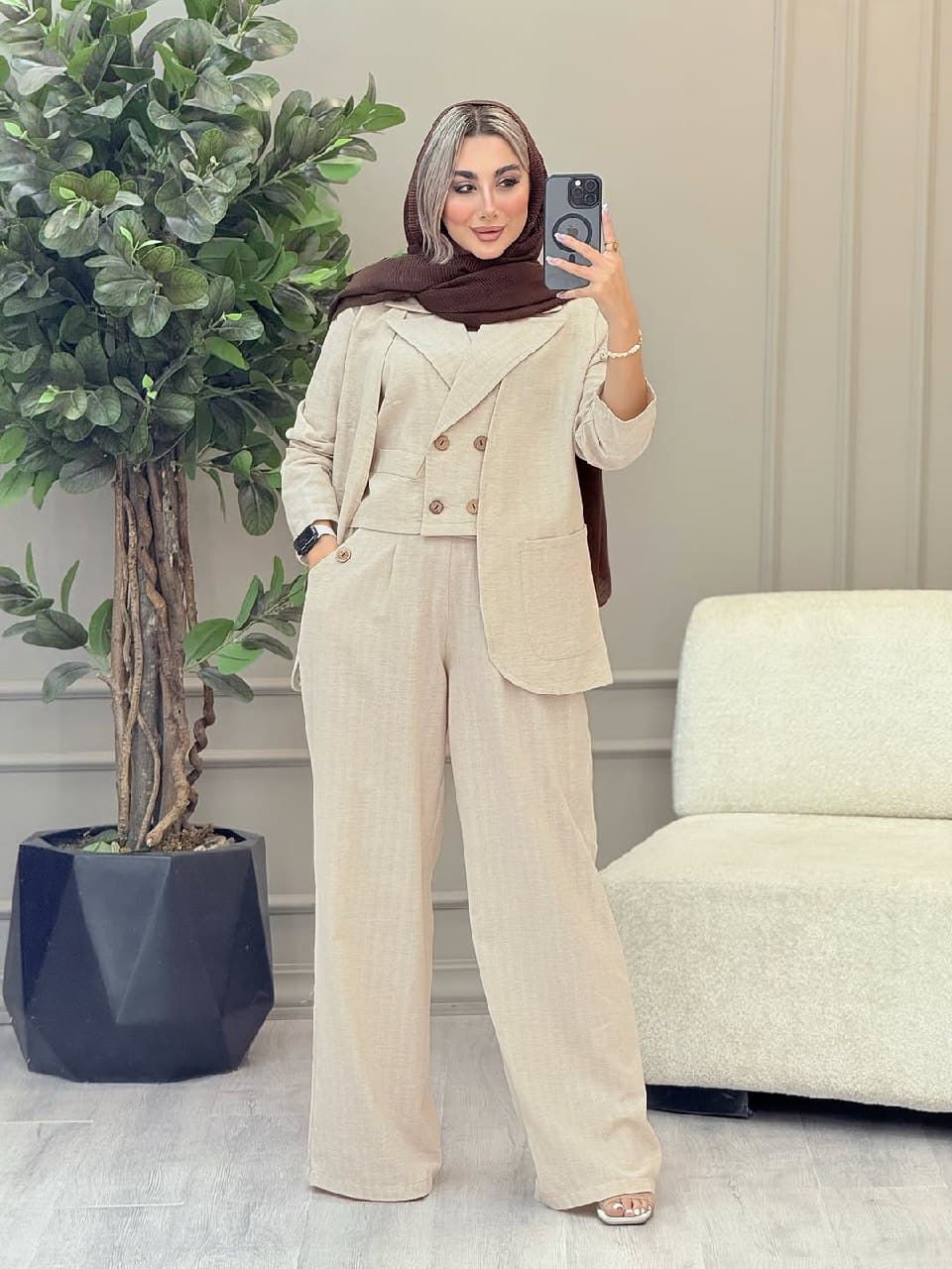 مانتو شلوار و جلیقه زنانه مدل نوژین — تصویر ۲
