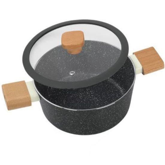 قابلمه دسته چوبی چدن دنی هوم Danny Home – سایز 20 سانت — تصویر ۲
