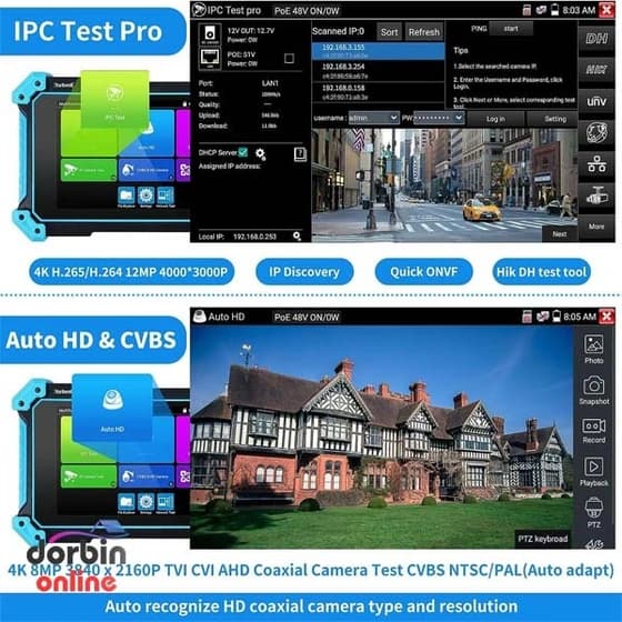 تستر دوربین مداربسته مدل IPC 5100 PLUS ا IPC 5100 PLUS CCTV camera tester — تصویر ۵