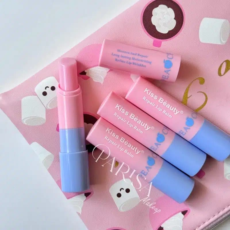بالم لب هلویی Kiss Beauty مدل Repair Lip Balm