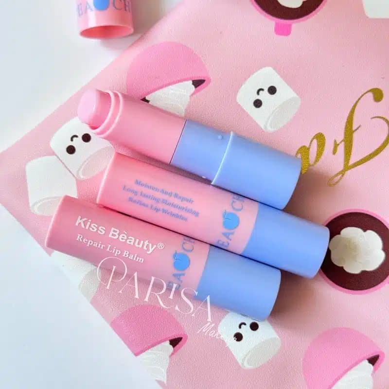 بالم لب هلویی Kiss Beauty مدل Repair Lip Balm — تصویر ۲