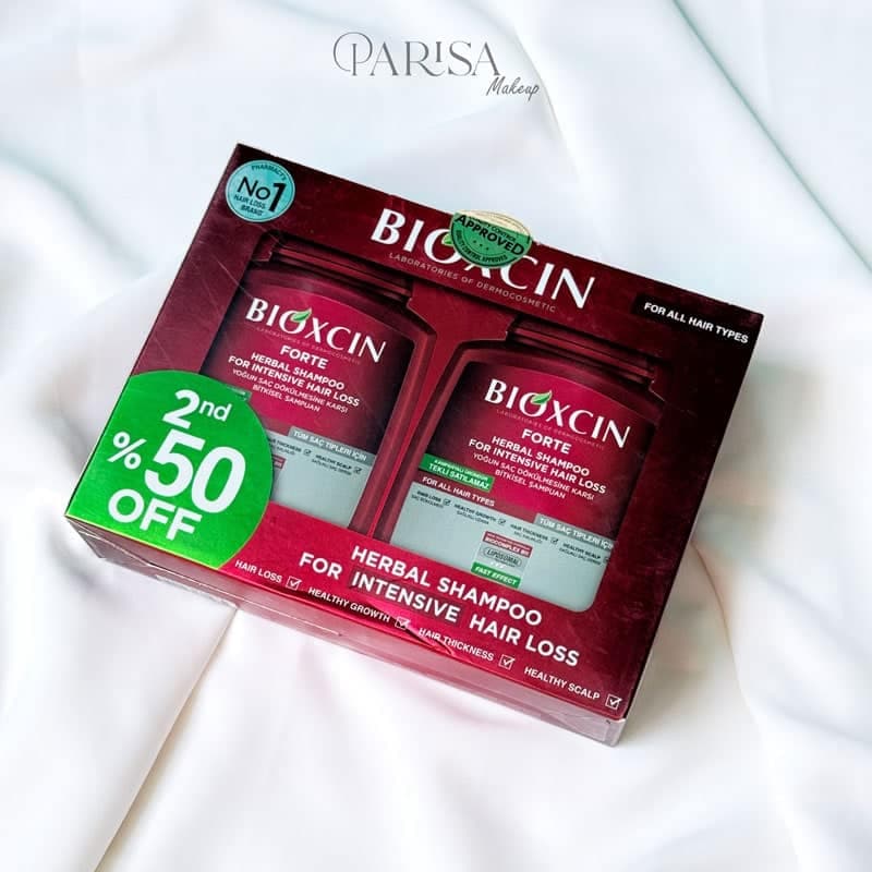 پک دو عددی شامپو گیاهی ضد ریزش مو بیوکسین BIOXCIN مدل Forte(300 میل) — تصویر ۲
