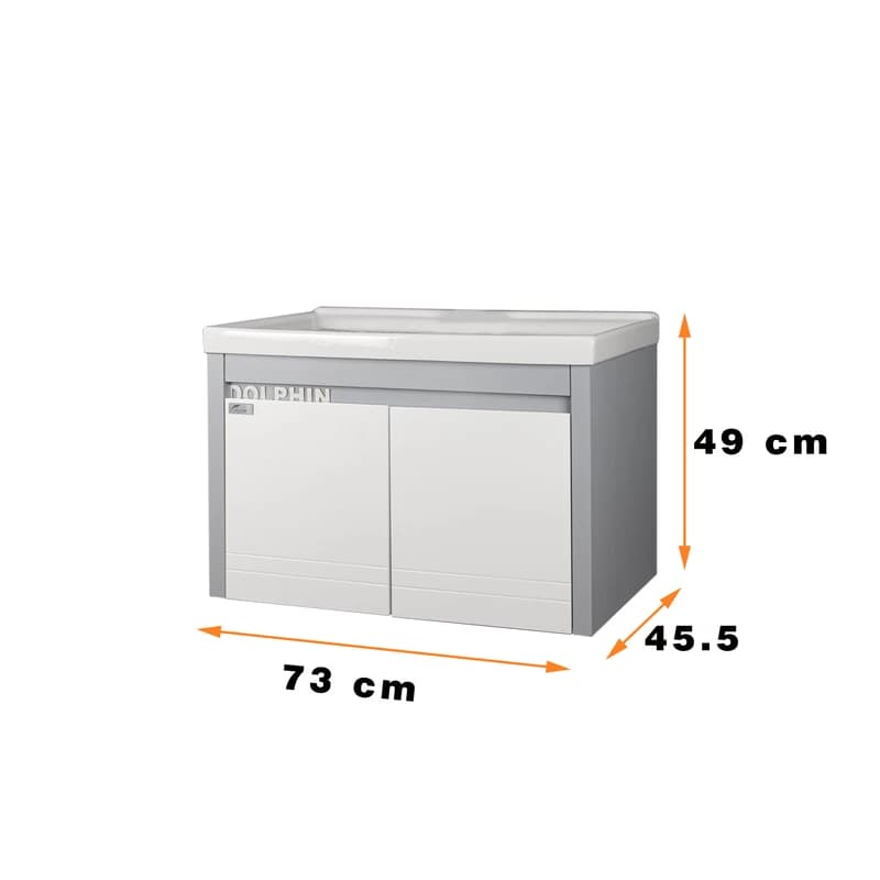 ست کابینت و روشویی دلفین مدل 7345-Gr به همراه آینه — تصویر ۲
