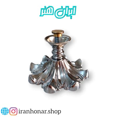 پایه هفت سین مدل زنبق کوتاه نقره ای