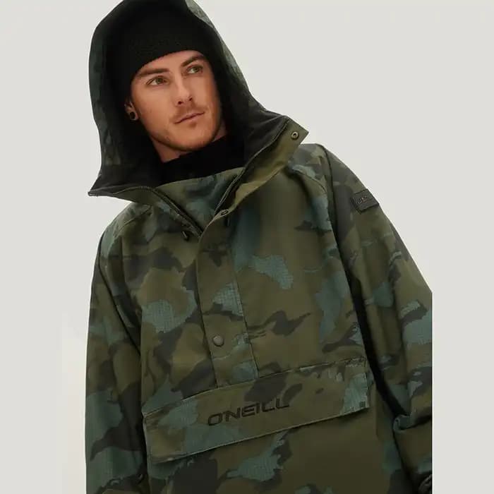 کاپشن اسکی مردانه O’NEILL ANORAK GREEN AMO CAMP — تصویر ۳