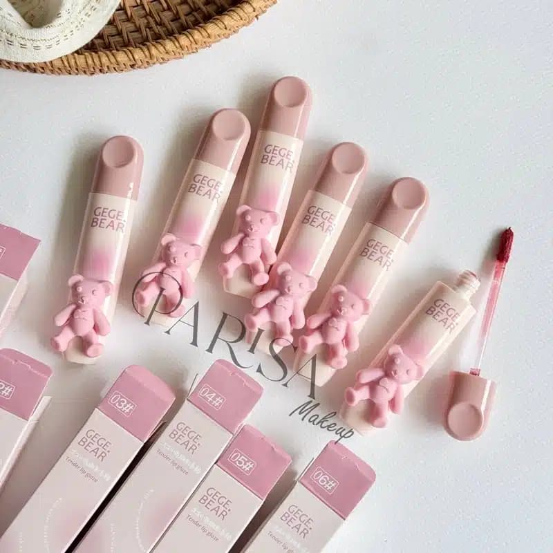 رژلب مایع پودری خرسی Gege Bear مدل Tender Lip Glaze