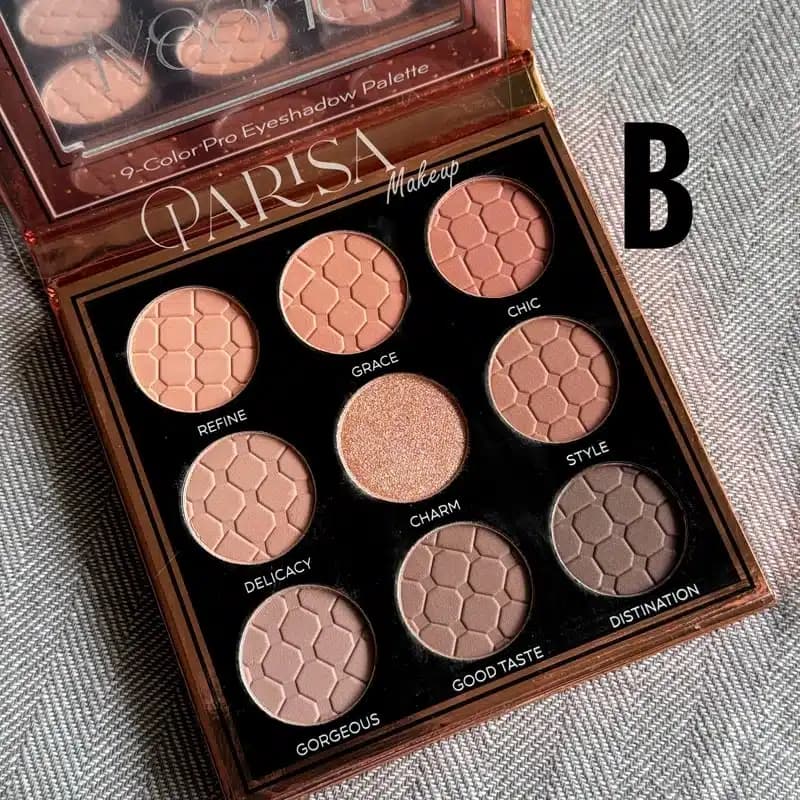 پالت سایه 9 رنگ Ivoona مدل Glamorous کد B — تصویر ۲