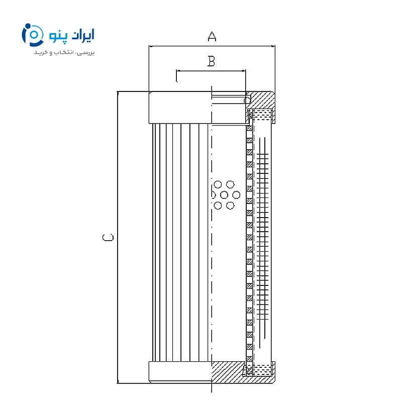 المنت 6 میکرون اتصال 1/4-1 فشار 420 بار فیلترک FILTREC — تصویر ۲