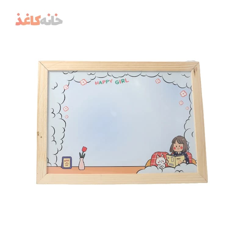 تخته وایت و بلک سویل طرح دختر در حال مالعه
