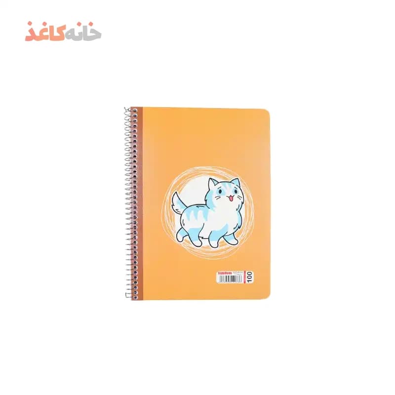 دفتر 100برگ فنری اسپادانا طرح استیکر گربه — تصویر ۲