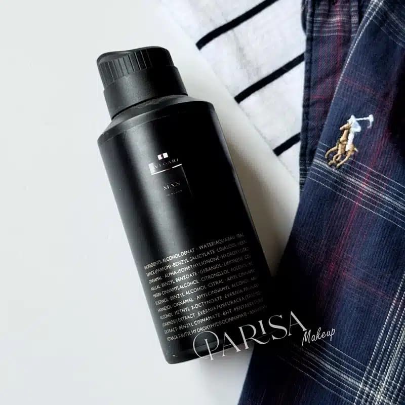 بادی میست عطری مردانه مدل Bvlgari Man In Black — تصویر ۲