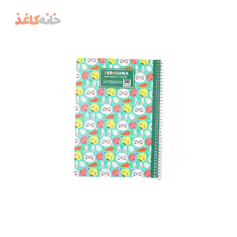 دفتر 50 برگ فنری اسپادانا طرح استیکر خرگوش