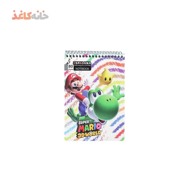 یادداشت 80 برگ فنری طلقی 1/16 اسپادانا طرح ماریو