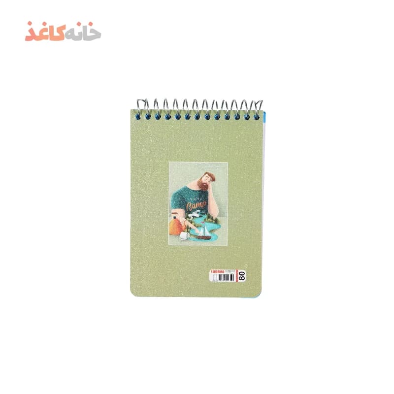 یادداشت 80 برگ فنری طلقی 1/16 اسپادانا طرح مرد متفکر — تصویر ۲