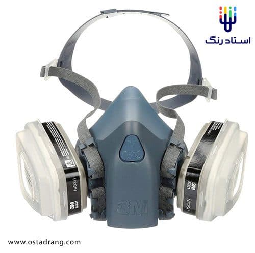 ماسک حرفه ای نقاشی سیلیکونی آمریکایی 3M مدل 7502/37082 3M Silicone Half Face Mask Model