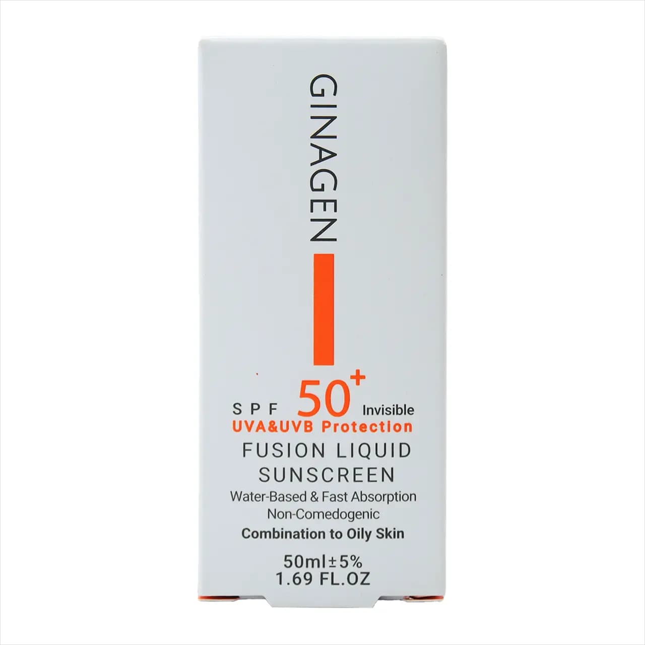 لیکوئید ضد آفتاب بی رنگ پوست چرب SPF50 ژیناژن