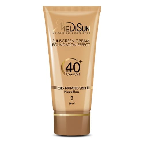 کرم ضد آفتاب کرم پودری پوست چرب SPF40 مدیسان — تصویر ۹