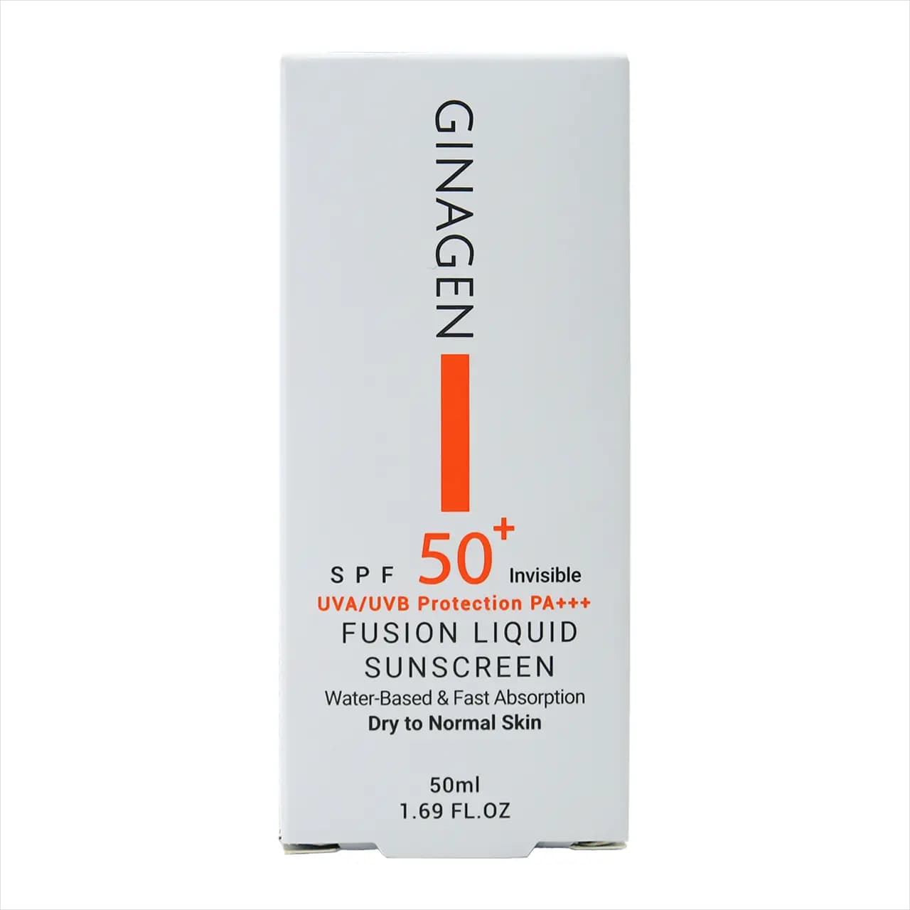 لیکوئید ضد آفتاب بی رنگ پوست خشک و نرمال ژیناژن SPF50