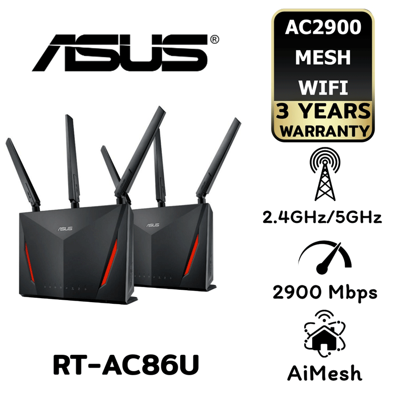 روتر بیسیم و دوباند AC2900 ایسوس مدل RT-AC86U — تصویر ۴