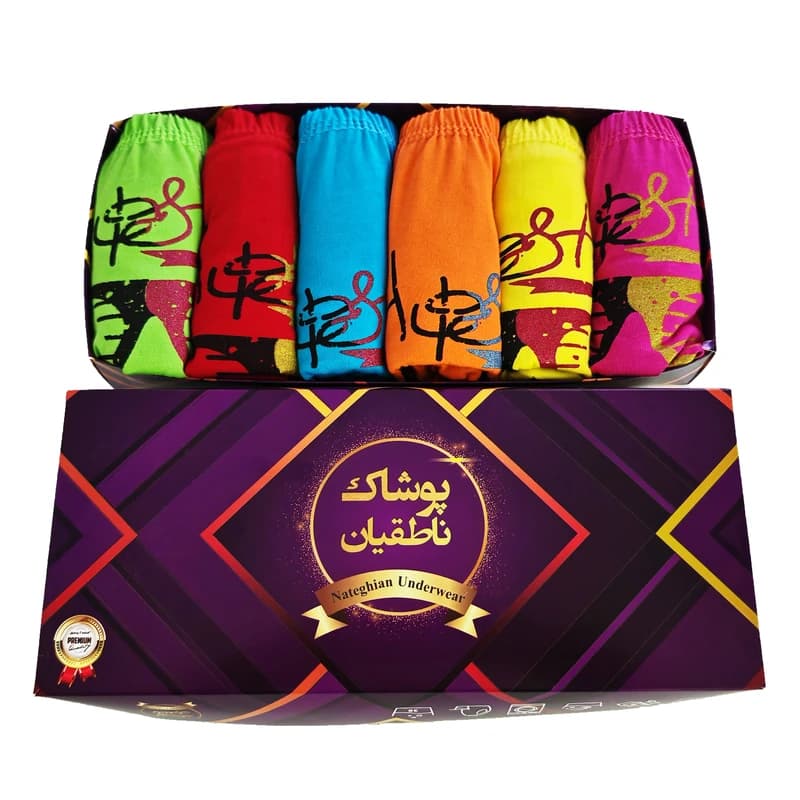 شورت زنانه پوشاک ناطقیان مدل سوپر نخ پنبه کد 14 مجموعه 6 عددی — تصویر ۵