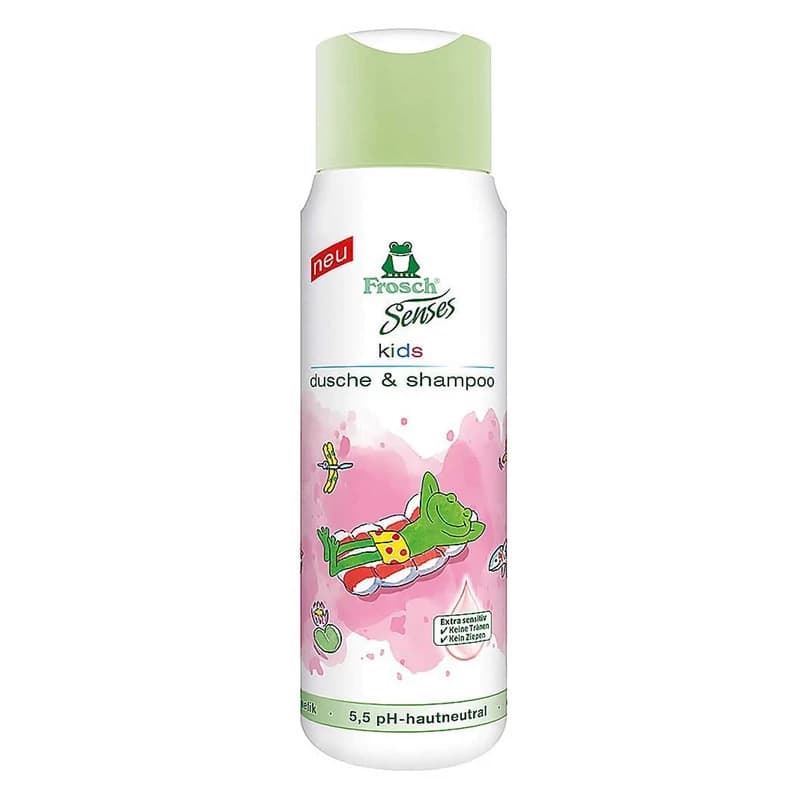 شامپوی سر و بدن گیاهی کودک فرش frosch مدل Sensitive برای پوست حساس حجم 300 میلی — تصویر ۲