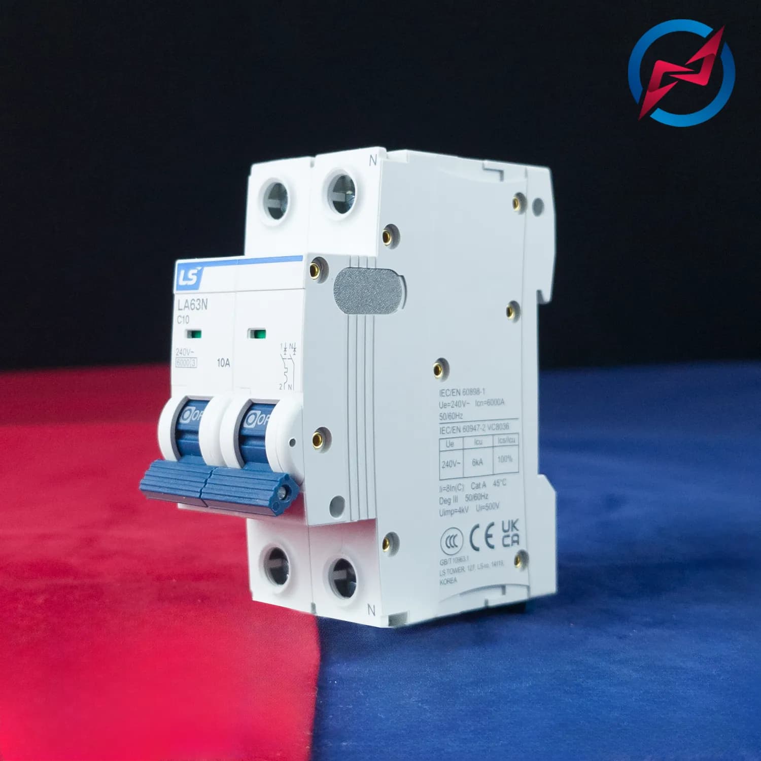 مینیاتوری تک پل+نول C-10A-6kA LS — تصویر ۲
