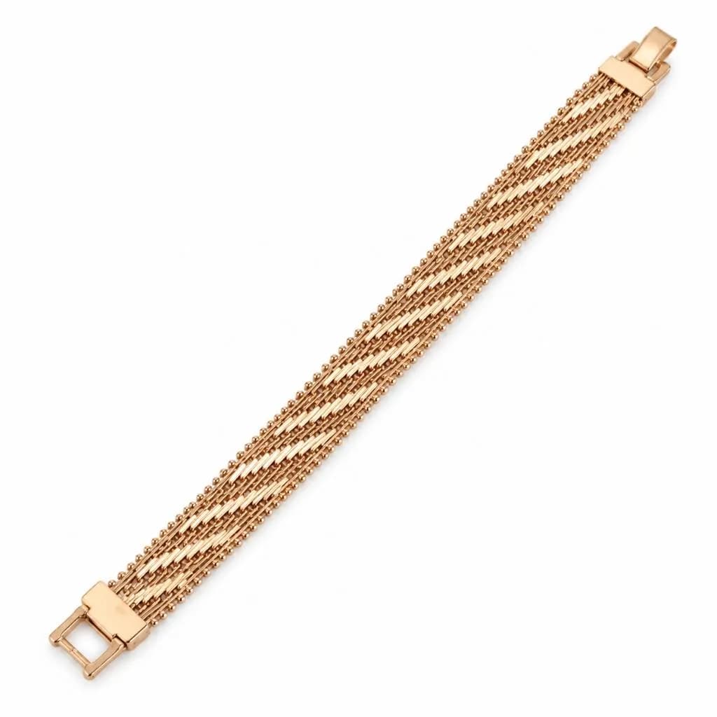 دستبند ژوپینگ مدل جلفایی طرح طلا کد 6521
