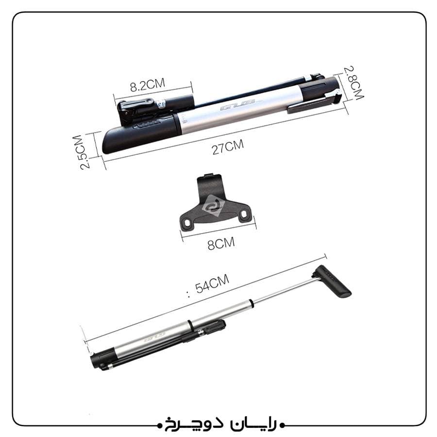 تلمبه درجه دار دوچرخه GUB P-003 — تصویر ۷