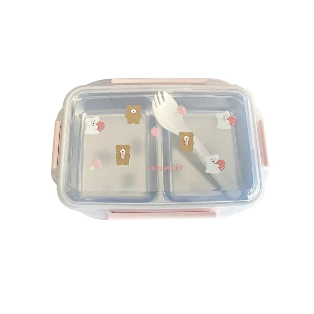 ظرف غذا استیل دو محفظه ای کودک کد 2309 — تصویر ۶