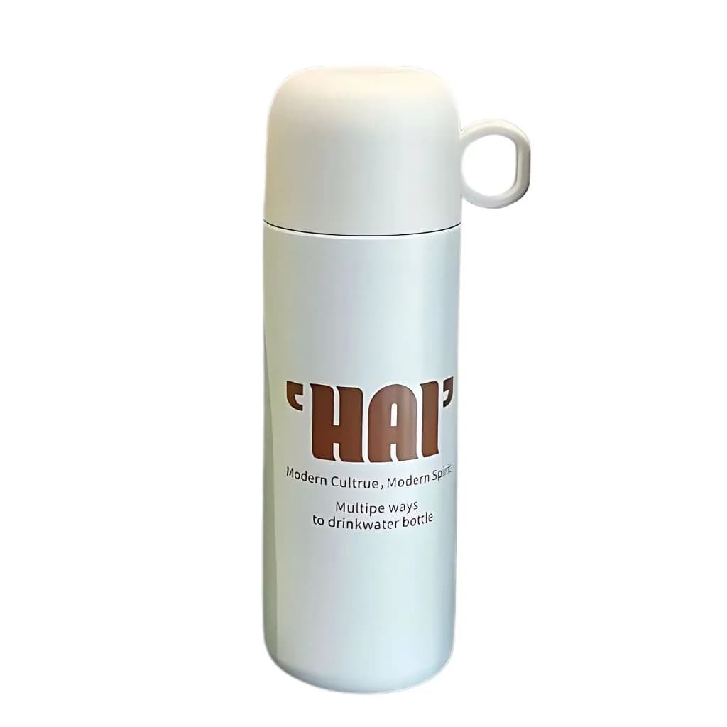 فلاسک کاپ دار برند HSCUP طرح HAI گنجایش 500ML کد BW-1358