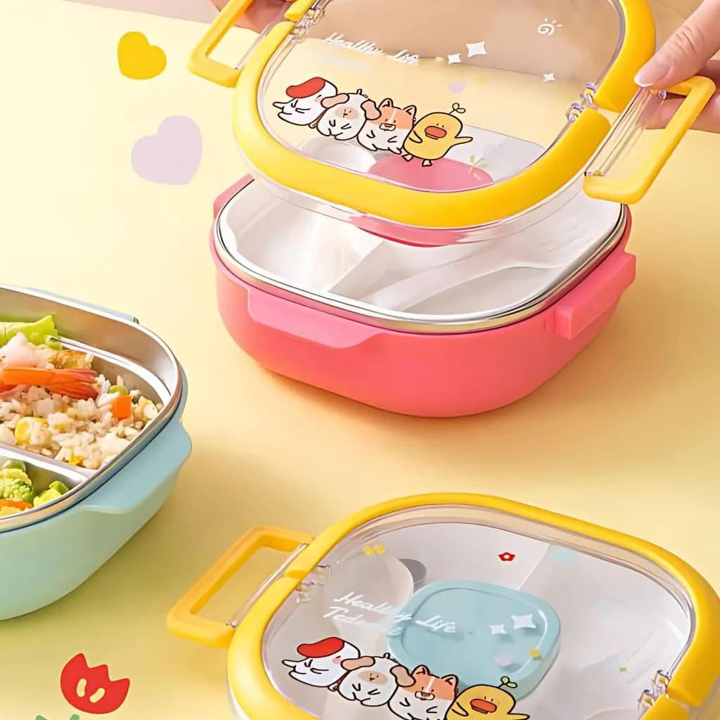 ظرف غذای کودک طرح فانتزی حیوانات کد 6138 — تصویر ۳