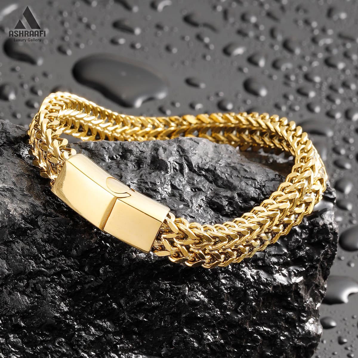 دستبند مردانه بافت زنجیری Steel Braided Bracelet G1 — تصویر ۲
