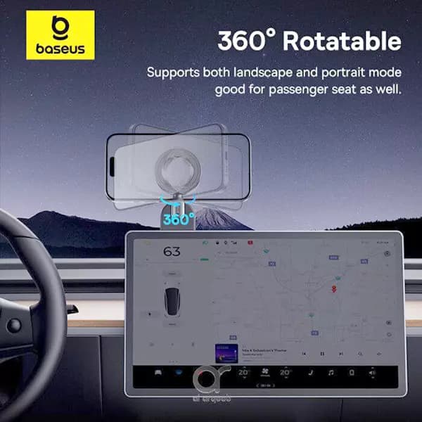 هولدر و شارژر بی سیم مگنتی خودرو بیسوس C02 Go Series مدل C40165500111 — تصویر ۸