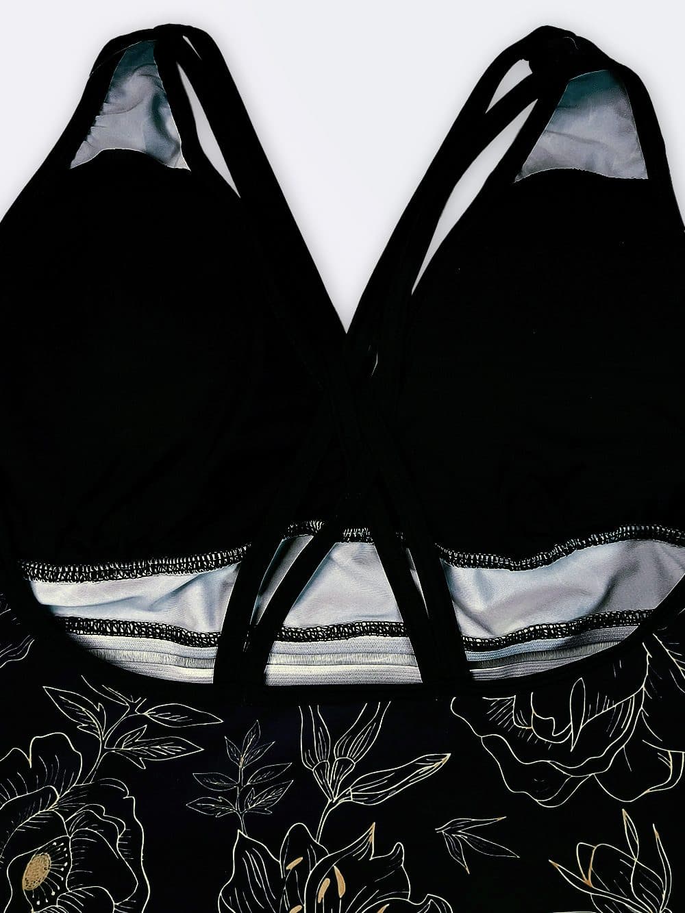 مایو زنانه اسلیپ خاص بصورت کمر شیشه ای راه راه طرح مجلسی اسپیدو ( Speedo ) کاپ دار — تصویر ۵