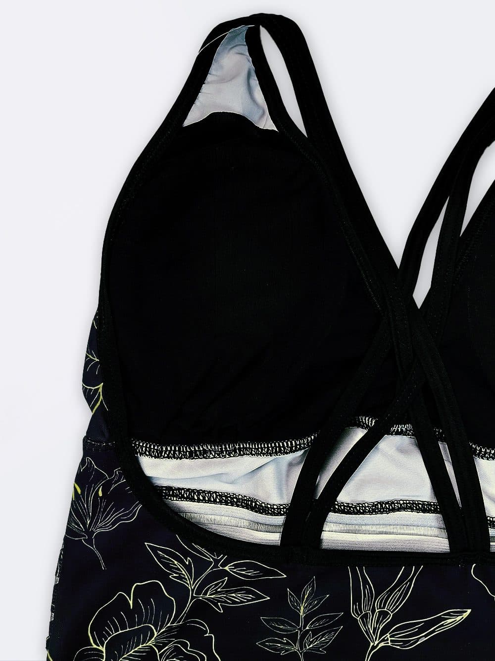 مایو زنانه اسلیپ خاص بصورت کمر شیشه ای راه راه طرح مجلسی اسپیدو ( Speedo ) کاپ دار — تصویر ۷