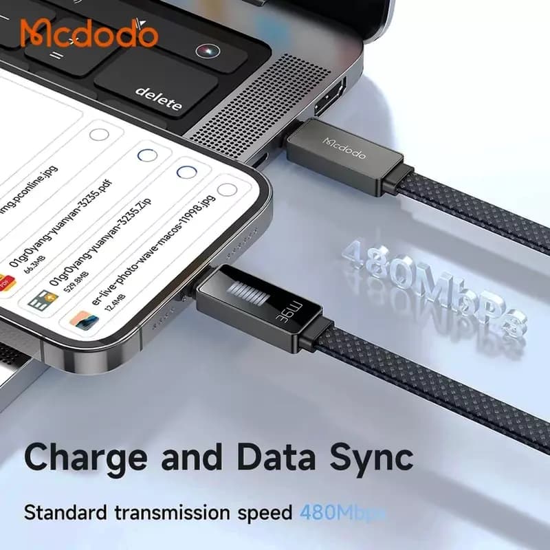 کابل تبدیل USB-C به لایتنینگ مک دودو مدل CA-496 طول 1.2 متر — تصویر ۲