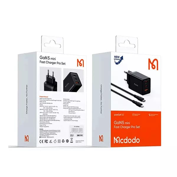 شارژر دیواری 67 وات مک دودو مدل CH-1543 به همراه کابل تایپ سی — تصویر ۶
