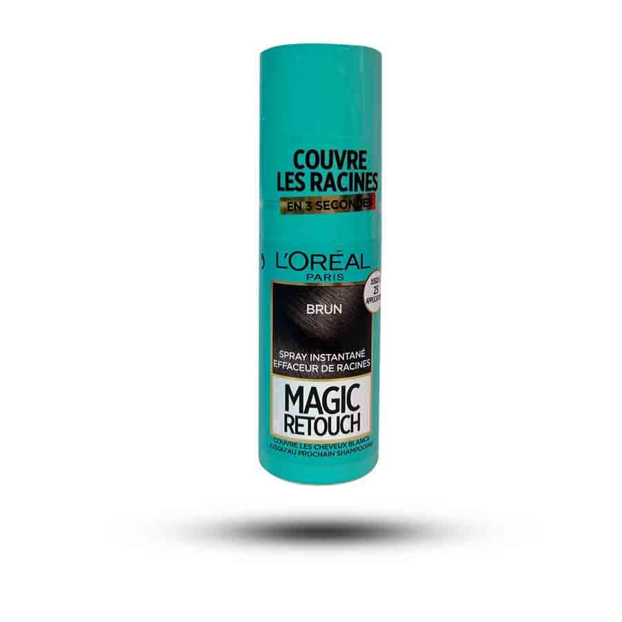 اسپری رنگ ریشه مو لورال مدل Magic Retouch رنگ Brun قهوه ای تیره