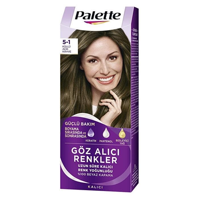 کیت رنگ مو پلت سری GOZ ALICI شماره 1-5 رنگ قهوه ای روشن خاکستری