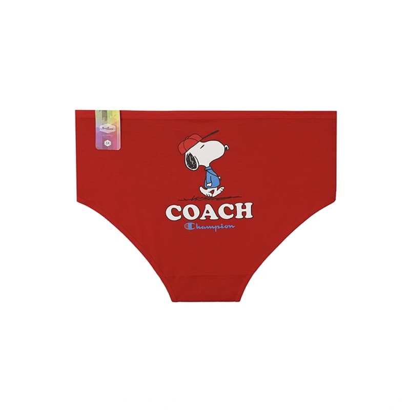شورت زنانه اسلیپ کش پهن پشت چاپی طرح اسنوپی COACH برند بانو