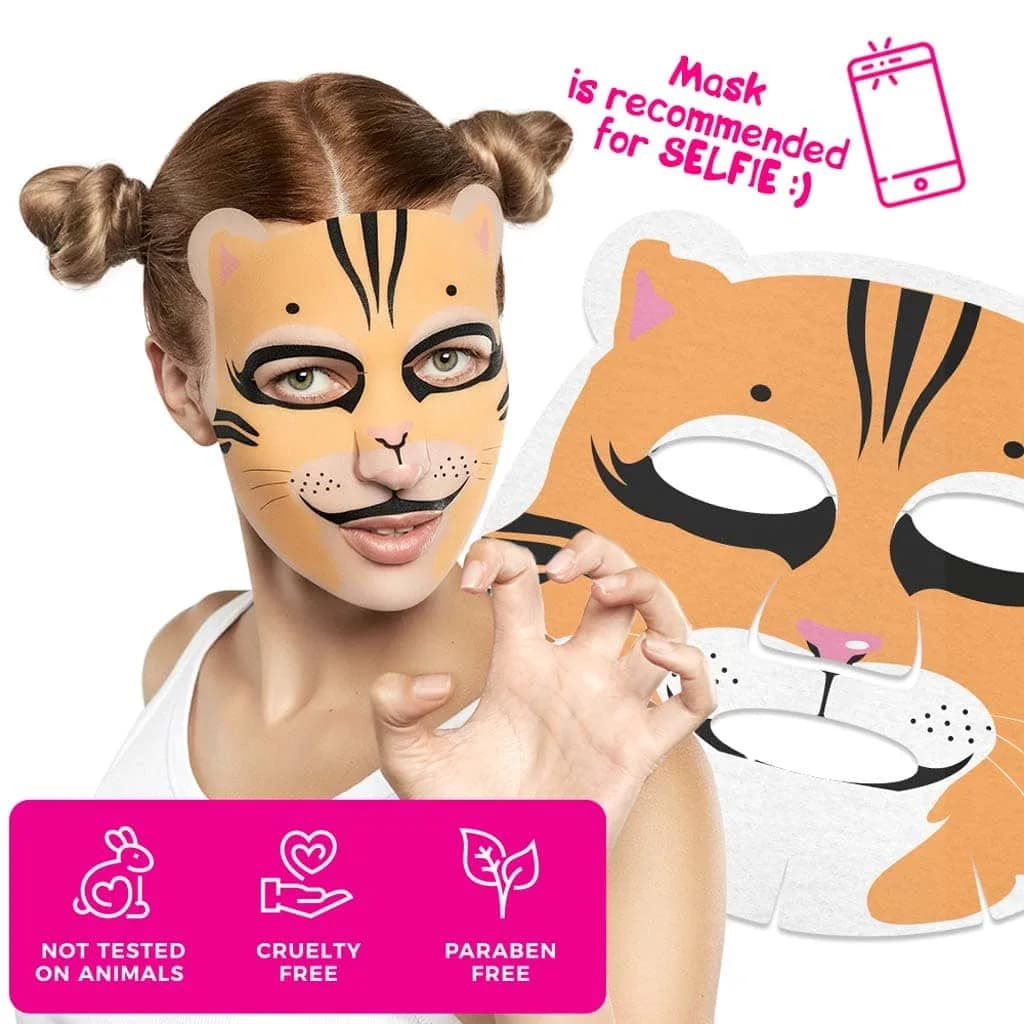 ماسک ورقی سون دی تون‌آپ، شاداب‌کننده و مغذی پوست 7days wild tiger-r-r face mask — تصویر ۴